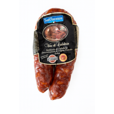 Kiełbasa Salsiccia di Calabria DOP Dolce Włoska 300g - San Vincenzo