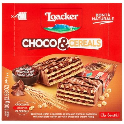 Loacker Nuovo Wafelki Mleczno-Czekoladowe 4x25g