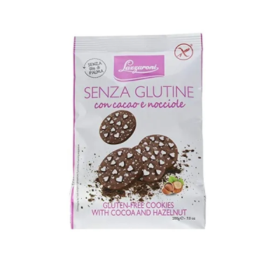 Ciastka bezglutenowe Frollini Senza Glutine Cacao e Nocciole 200g - Lazzaroni