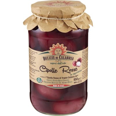 Cebule w zalewie octowej Cipolle Rosse 530g - Delizie Di Calabria