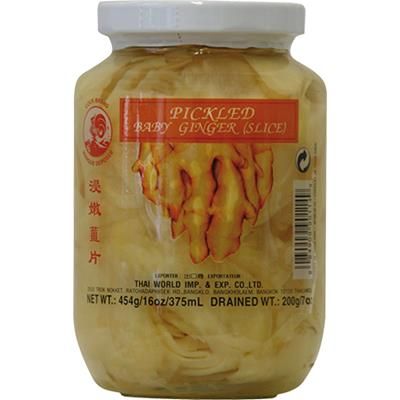 Imbir biały marynowany krojony Pickled Baby Ginger 454g - Cock