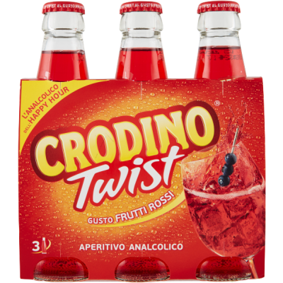 Napój bezalholowy Aperitivo Twist Frutti Rossi 3x175ml - Crodino