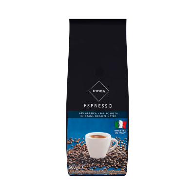 Kawa ziarnista Espresso Decaffeina 500g - Rioba