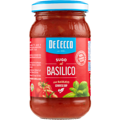 Sugo Al Basilico 200gr btl - De Cecco