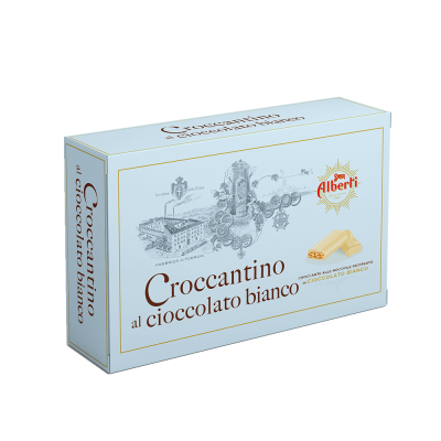 nugat orzechy laskowe w białej czekoladzie Croccantino al Cioccolato bianco 300g - Alberti