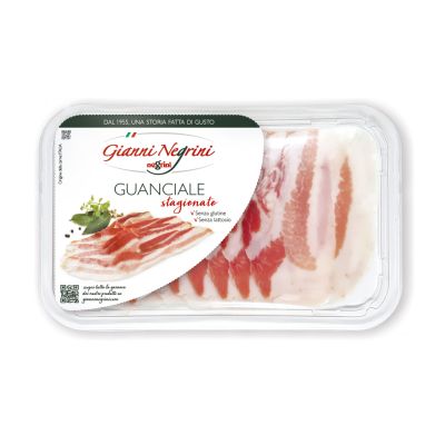 Guanciale stagionato 80g plastry Gianni Negrini