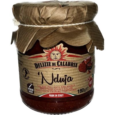 Pikantna Nduja z Kalabrii 180g - Delizie di Calabria (olej słonecznikowy) nowa