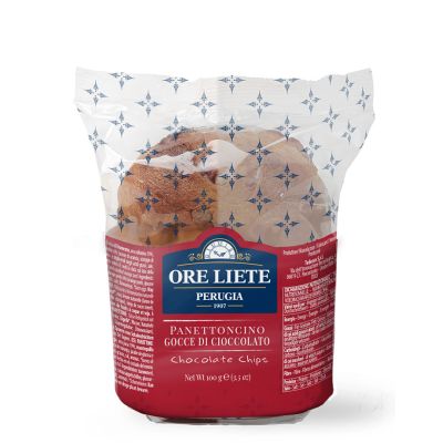 Mini babka panettoncino gocce cioccolato celofan 100g - Ore Liete