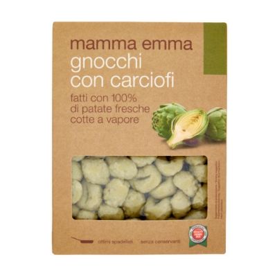 Gnocchi z karczochami fatti con 100% di patate fresche cotte a vapore 400g - Mamma Emma