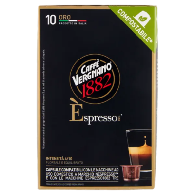 [SZ]  Kawa w kapsułkach Espresso Arabica 10szt - Caffe Vergnano, Uszkodzone opakowanie, bez ubytku