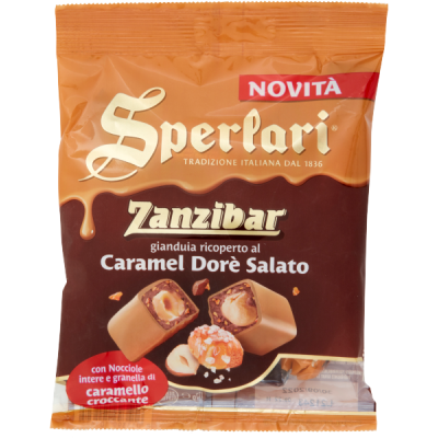 Cukierki Zanzibar Gianduia Ricoerto al Caramel Dore Salato 117g - Sperlari