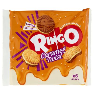 Ciastka Ringo Caramel Twist 165g - Pavesi