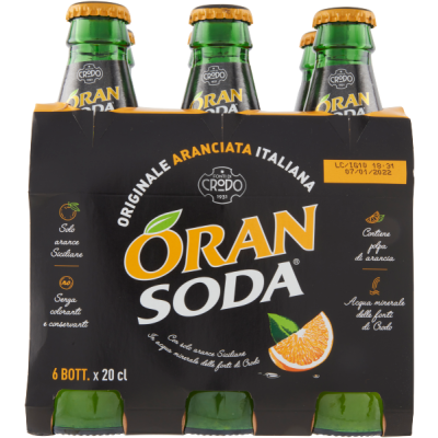 Napój gazowany pomarańczowy Oran Soda 6x200ml - Crodo