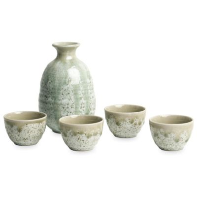 Zestaw ceramiczny do Sake  karafka + 2 miseczki - Jade Temple