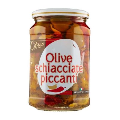 Pikantne Oliwki Zielone w Zalewie 520g - Citres Schiacc Piccanti