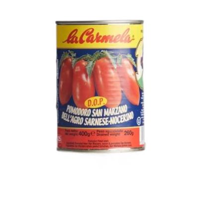 Pomidory obrane Pomodoro San Marzano 400g - La Carmela