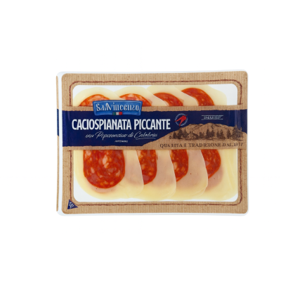 Salami Caciospianata Piccante peperoncino di Calabria100g - San Vincenzo