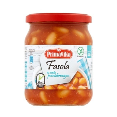 Fasola w sosie pomidorowym 440g - Primavika