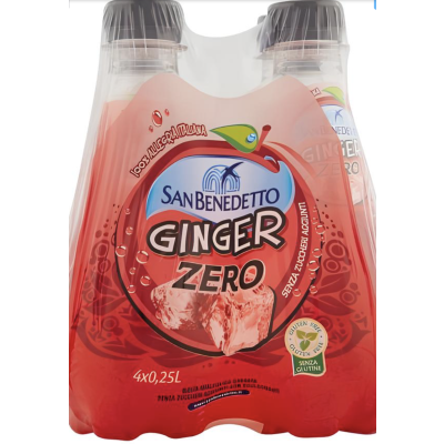 Napój gazowany Ginger Zero 4x250ml - San Benedetto