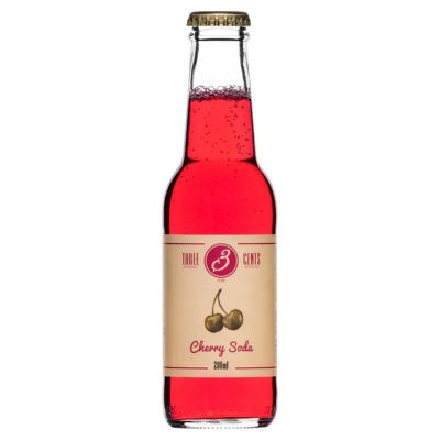 Napój gazowany bezalkoholowy wiśnia Cherry Soda 200ml - Three Cents