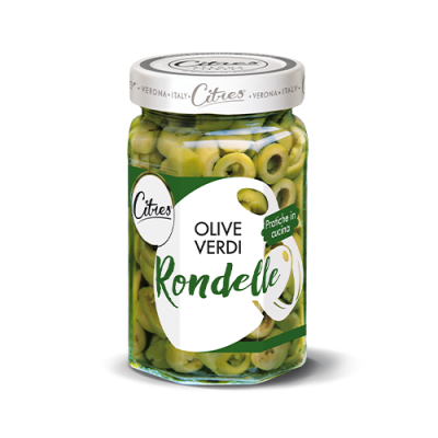 Citres Zielone Oliwki Słodko-Słone w Plastrach Rondelle 290g