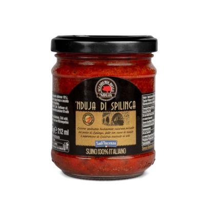 Kiełbasa Njdua Spilinga Piccante 185g PF VST - San Vincenzo