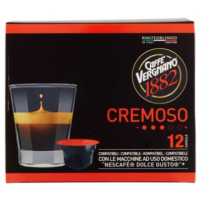 Kawa w kapsułkach Cremoso 12szt  Caffe Vergnano do systemu Dolce Gusto