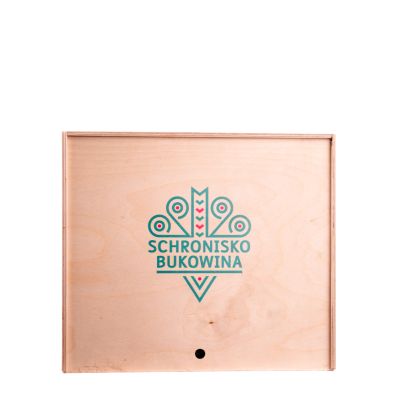 Skrzynka prezentowa duża z wełną drzewną - Schronisko Bukowina