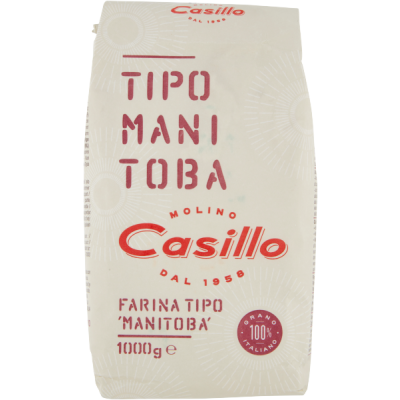 Mąka do pizzy Farina Manitobo typ 00 1kg  - Molino Casillo, Uszkodzone opakowanie, ubytek 0.1kg