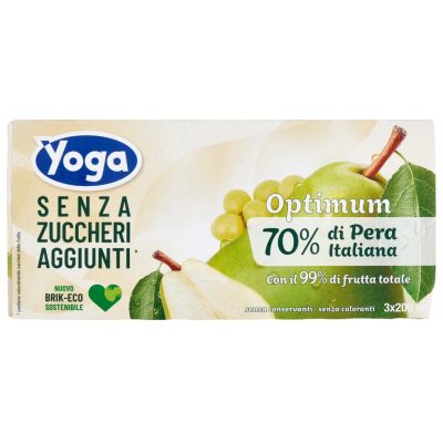 Sok w kartoniku Brik Pera senza zuccheri aggiunti 3x200ml - Yoga