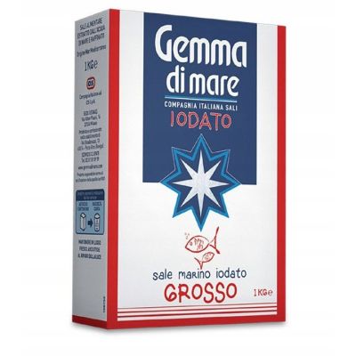 Gruboziarnista Sól Morska Jodowana 1kg - Gemma Di Mare