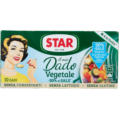 Kostki rosołowe Dado per Brodo Vegetale -30% di sale 10szt 100g - Star