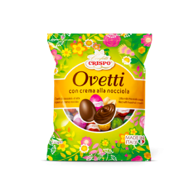 Czekoladki Ovetti Ripieni alla Nocciola 130g - Crispo