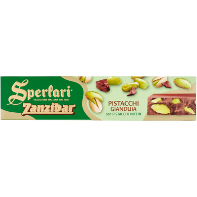 Baton Zanzibar Pistacchi Gianduia con Pistacchi Interi 200g - Sperlari