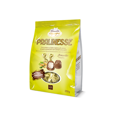 Crispo Praliny Pistacjowe Pralinesse 250g - Ekskluzywne Czekoladowe Przysmaki