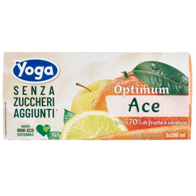 Sok w kartoniku Brik Ace senza zuccheri aggiunti 3x200ml - Yoga