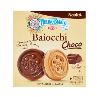 Ciastka Baiocchi Choco z kremem orzechowo-kakaowym - Mulino Bianco 144 g
