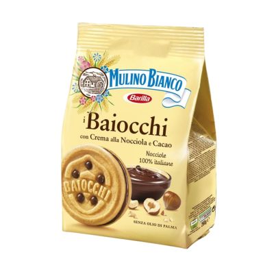 Ciastka Baiocchi z kremem orzechowo-kakaowym - Mulino Bianco 260 g