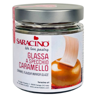 Karmelowa glazura lustrzana Caramel Mirror Glaze 350g - Saracino