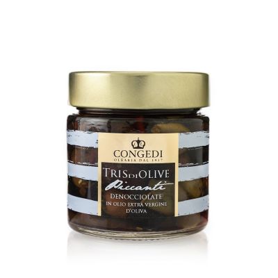 Oliwki Tris di Olive Piccanti Denocciolate 230g - Congedi