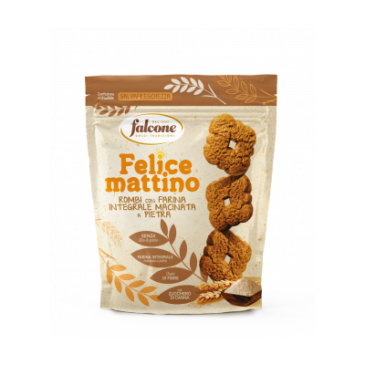 Ciastka Felice mattino Rombi con Farina Integrake Macinata a Pietra 500g - Falcone