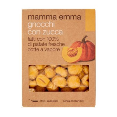 Gnocchi z dynią fatti con 100% di patate fresche cotte a vapore 400g - Mamma Emma