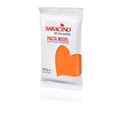 Pomarańczowa masa cukrowa do modelowania Orange Model Paste 250g - Saracino