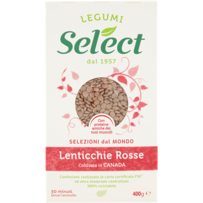 Soczewica Lenticchie Rosse 400 g - Legumi Select