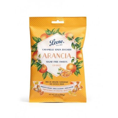 Cukierki Caramelle Senza Zuccheri Arancia 100g - Leone