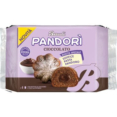 Mufiny z płynnym nadzieniem (4 sztuki w opakowaniu) Pandori Cacao 150g - Bauli