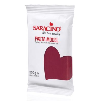 Burgundowa masa cukrowa do modelowania Burgundy Model Paste 250g - Saracino