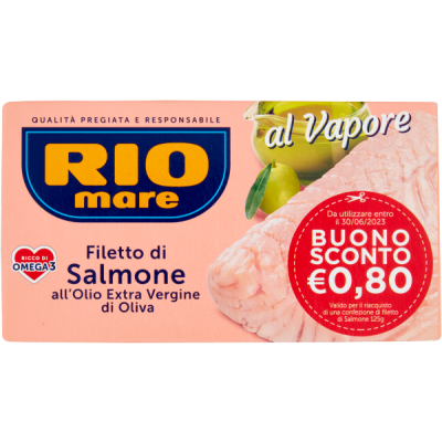 Filetti di Salmone Al Vapore 125gr pszk - Rio Mare