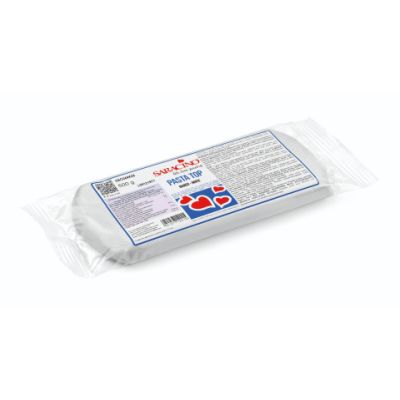 Biała masa cukrowa do okrywania White Top Paste 500g - Saracino