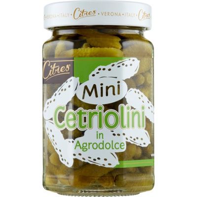 Citres Korniszony Mini Cetriolini 290g - Delikatne i Aromatyczne Marynaty